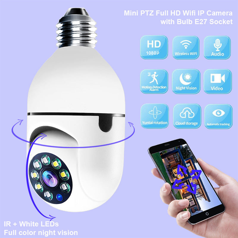 Wireless WIFI Light Bulb Security Camera